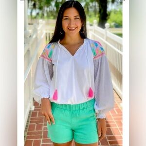 Lilly Pulitzer NWT Florentina Top Cotton Circle Size S Gorgeous!